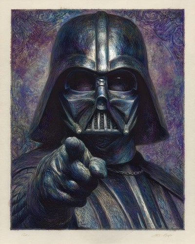 Darth vader pointing black - pointing, in